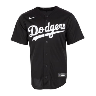 Réplica de camiseta negra Nike de los Dodgers para hombre